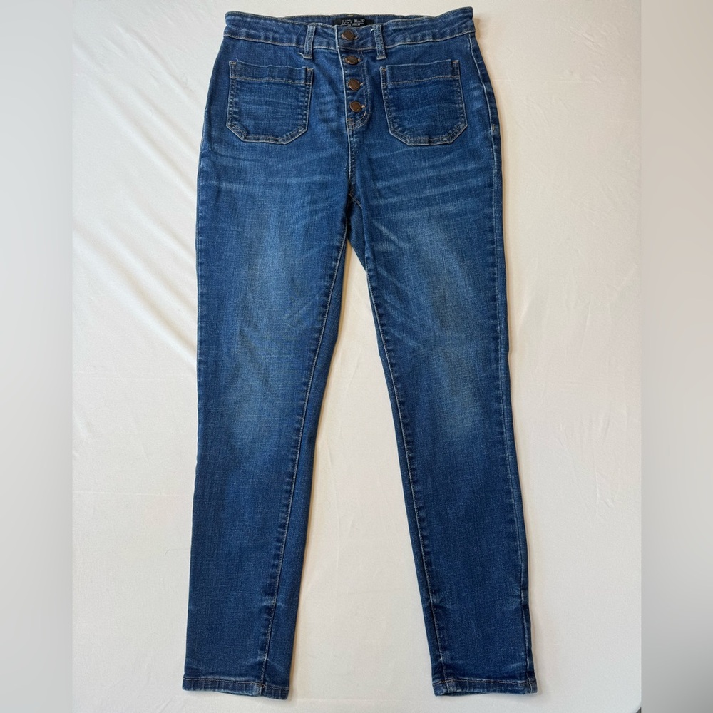 Judy Blue High Rise Button Fly Skinny Jeans